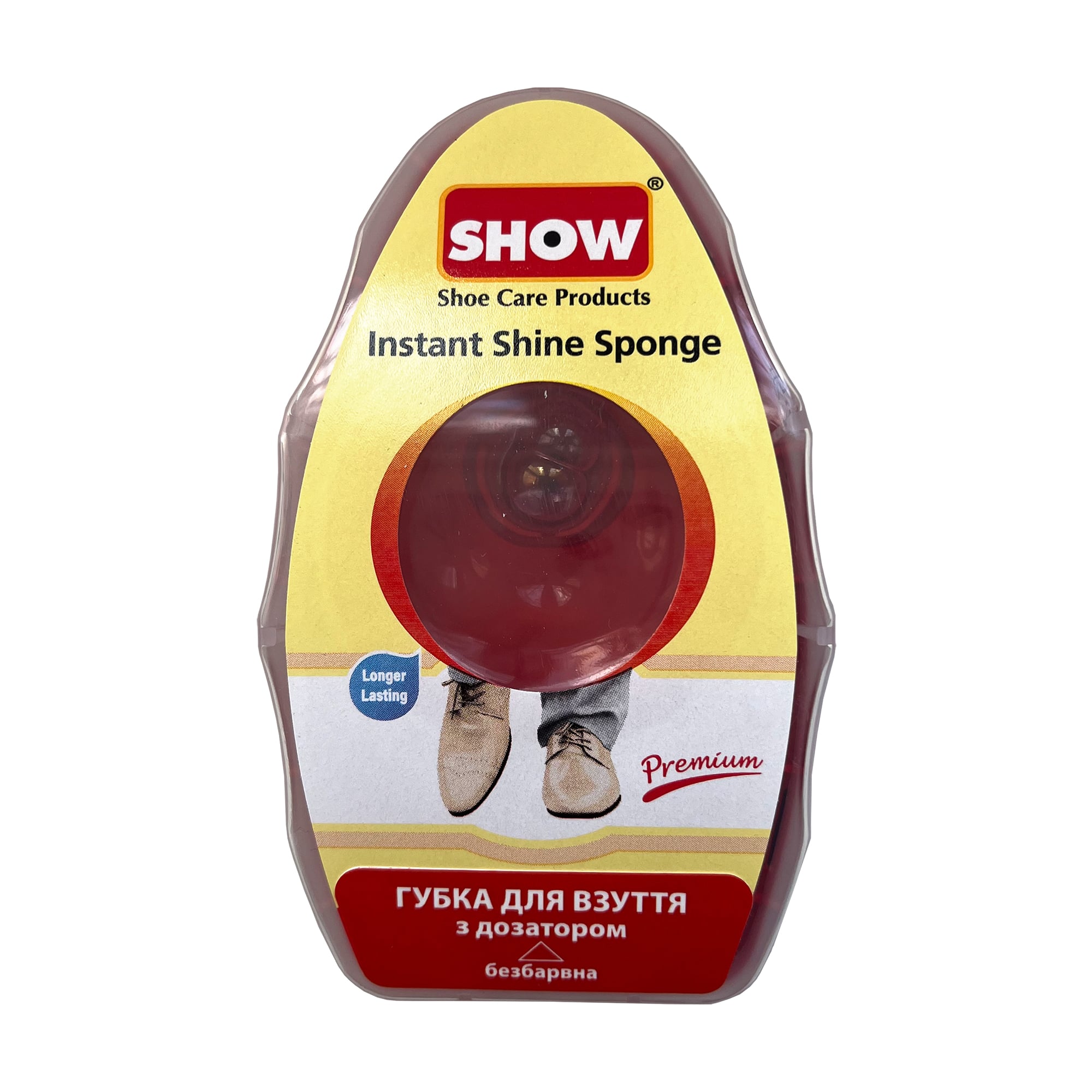 Губка-блиск для взуття SHOW Instant Shine Sponge з дозатором, безбарвна, 1 шт